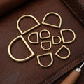 Dog Leash Hardware Keychain Bag Parts Solid Brass d Rings Natural Brass d Ring