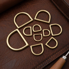 Dog Leash Hardware Keychain Bag Parts Solid Brass d Rings Natural Brass d Ring