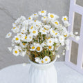 G80 Farmhouse Vase Decor Dried Daisy Flowers Bouquet Dry White Flowers Natural Daisies Arrangements