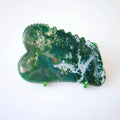 Huiying Face Slimming Crystal Stone Body Scraping Massage Tool Board Moss Agate Jagged square Shape Facial Gua Sha