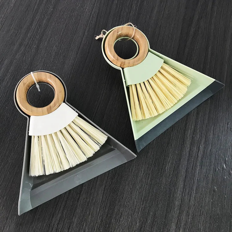 Household Cleaning Tools Accessories Hand Mini Broom and Dustpan Set Bamboo Brush and Dustpan