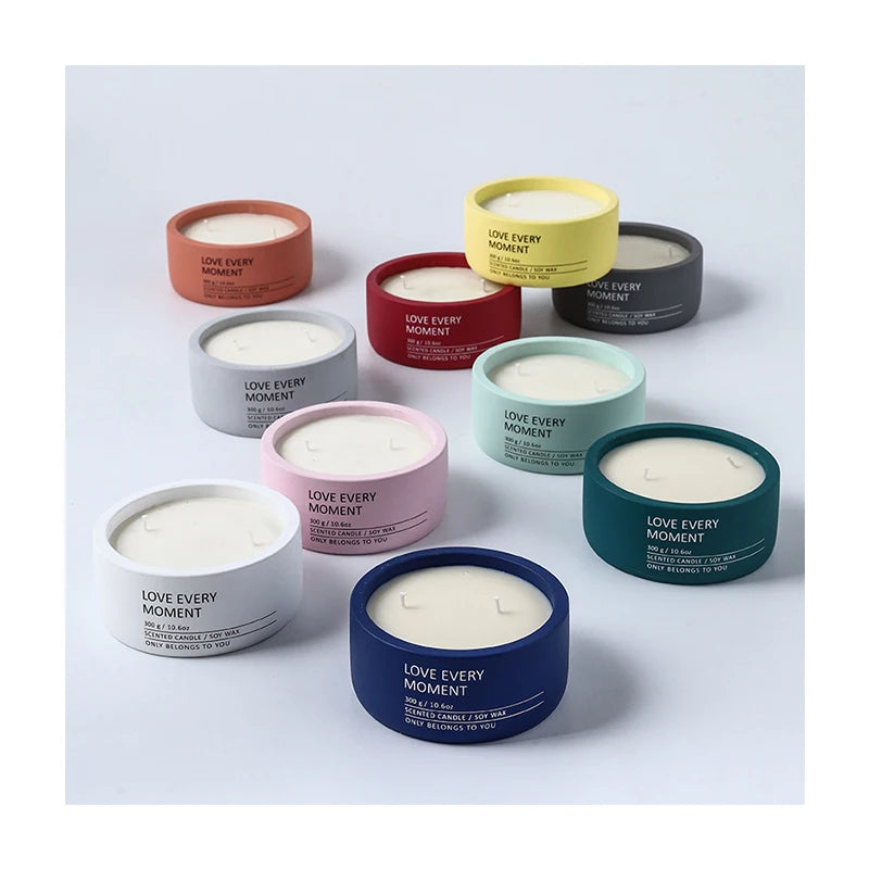 Luxury Nordic Ceramic Candle Cup Container Luxury Creative Aromatherapy Candle Jar Ornaments Candle Vessel Home Decoration