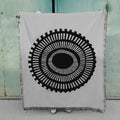 Customizable Boho Cotton Woven Outdoor Blanket-Solid/Floral/Striped/Character Patterns Four Seasons Use Eco-Friendly