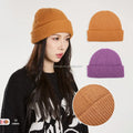 Unisex Wholesale Custom Logo Ribbed Wool Knit Beanies Winter Luxury Warm Cuffed Beanie Hat for Women Men