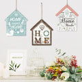 Sweet Home House Shape Jesus Wooden Plaque Sign Welcome Sign Home Hanging Wall Ornament Decor