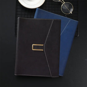 Office Leather Hard Cover Magnetic Loose-Leaf Ring Binder Journal A5 Custom Logo Printing