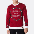 Custom Your Own Knit Sweater Personalized Unisex Family Funny Holiday Mistletoe Christmas Sweater for Winter