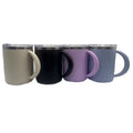 Wholesale 460ml Stainless Steel Mug SS304 Inner Plastic Outside Office Cup Double Wall Car Travel Tumbler with Handle Slide Lid
