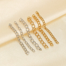 Color-Preserving Vacuum-Plated Stainless Steel Extension Chains for Jewelry Making Necklace Bracelet Supply Accessories