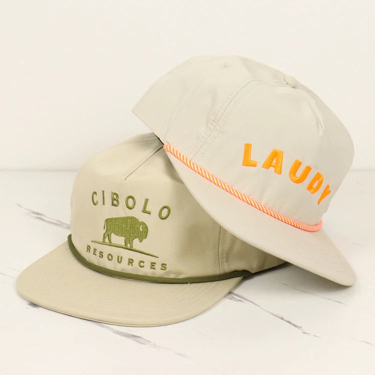 5 Panel Blank Nylon Rope Letter Snapback Cap Camper Hat