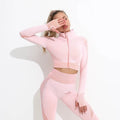 3 Piece Sets Fashion Women  Seamless  Gym Wear Street Wear Women Workout Tracksuit Active Wear Set