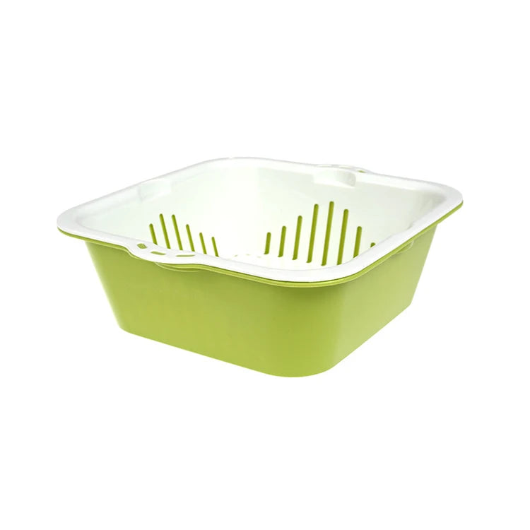 Double Layer Plastic Sink Injection Mold for Household Plastic Square Cleaning Fruit and Vegetable Storage Basket
