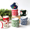 Y-Z Customizable Crochet Coffee Cup Cozy for Tea or Coffee Mugs Elegant Sweater Mug Cover for Giveaways