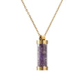 Perfume Necklace Glass Bottle Pendant Fashion Stainless Steel Chain Crystal Stone Necklaces for Women Necklaces for Women