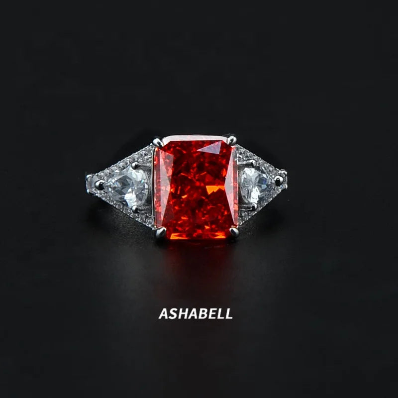 Fashion Square Cubic Zircon Women's Wedding Ring Temperament Lover Luxury CZ Ring Anniversary Jewelry