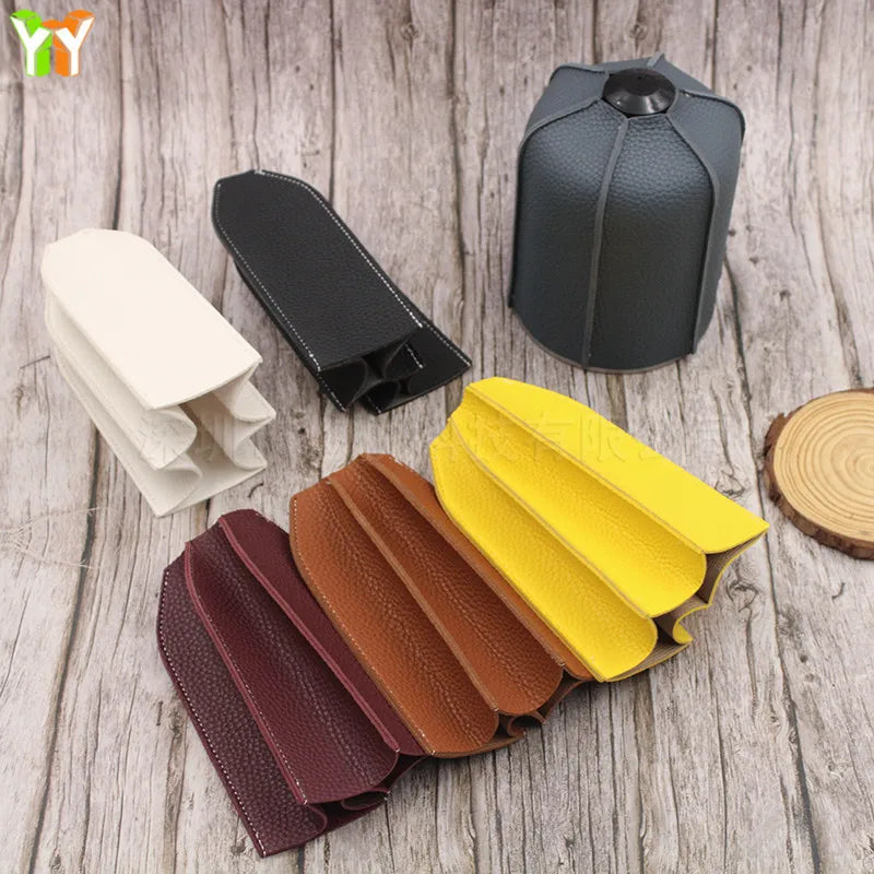 In Stock Gas Tank Cover Camping Travel Picnic Gas Accessories PU Leather Gas Warmer Case Sleeve  Camping Accessories