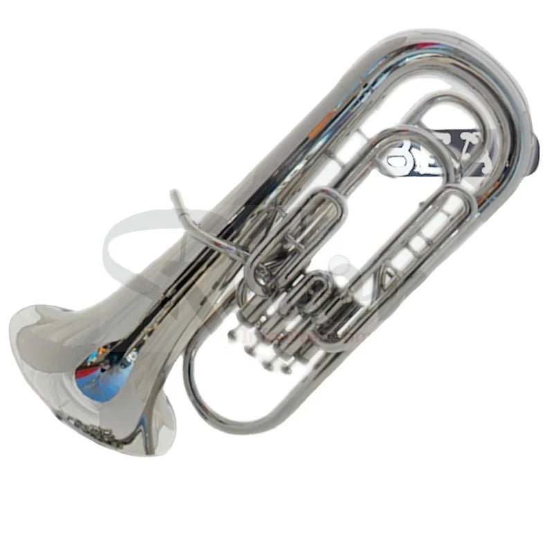 Weifang Rebon  Bb  Key Nickel Silver Baritone  Tuba