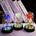24K Gold Rose Light String Acrylic Dome Artificial Rose Plastic Christmas Decor for Women Mom Valentine's Day Mother's Day
