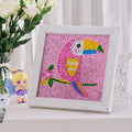 Animal Diamond Painting for Kids Parrot Crystal Painting by Number Kits Home Decor Gifts for Birthday DIY Painting Frame