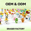 Wholesale Cute Cartoon Animal 3D TPR Eraser Set Promotional Stationery Gift for Kids School Featuring Fun Bag Durable Rubber