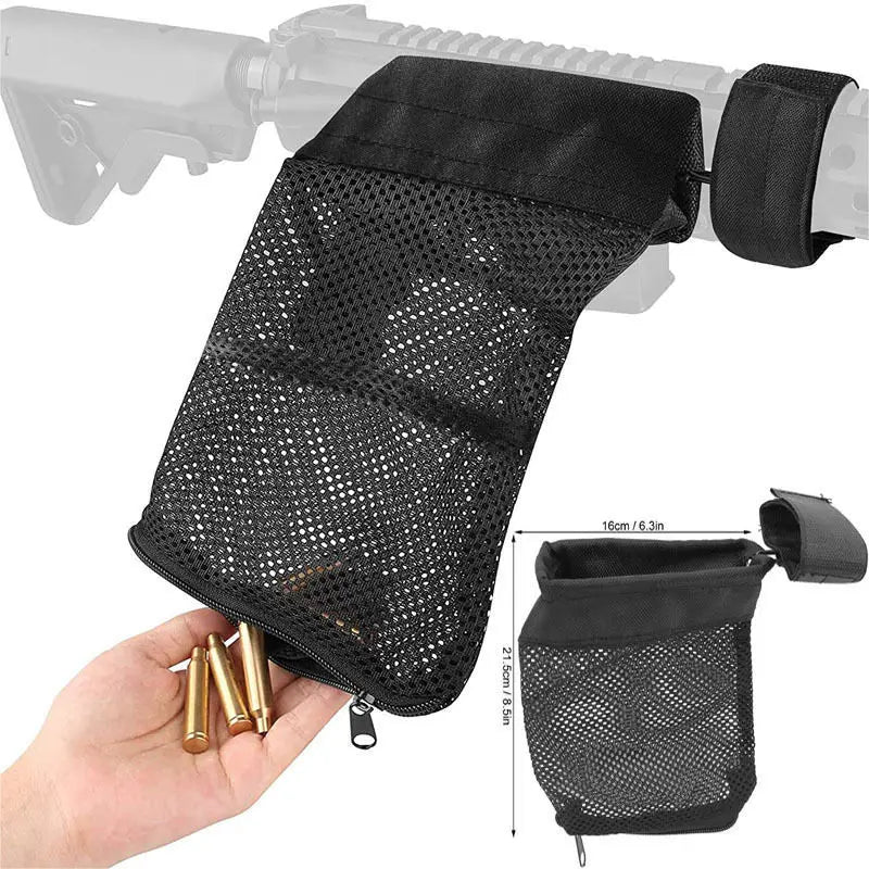 SinSky Tactical Shell Recycling Brass Shell Catcher Outdoor Storage Bag Portable Storage Pouch Nylon Mesh Bag