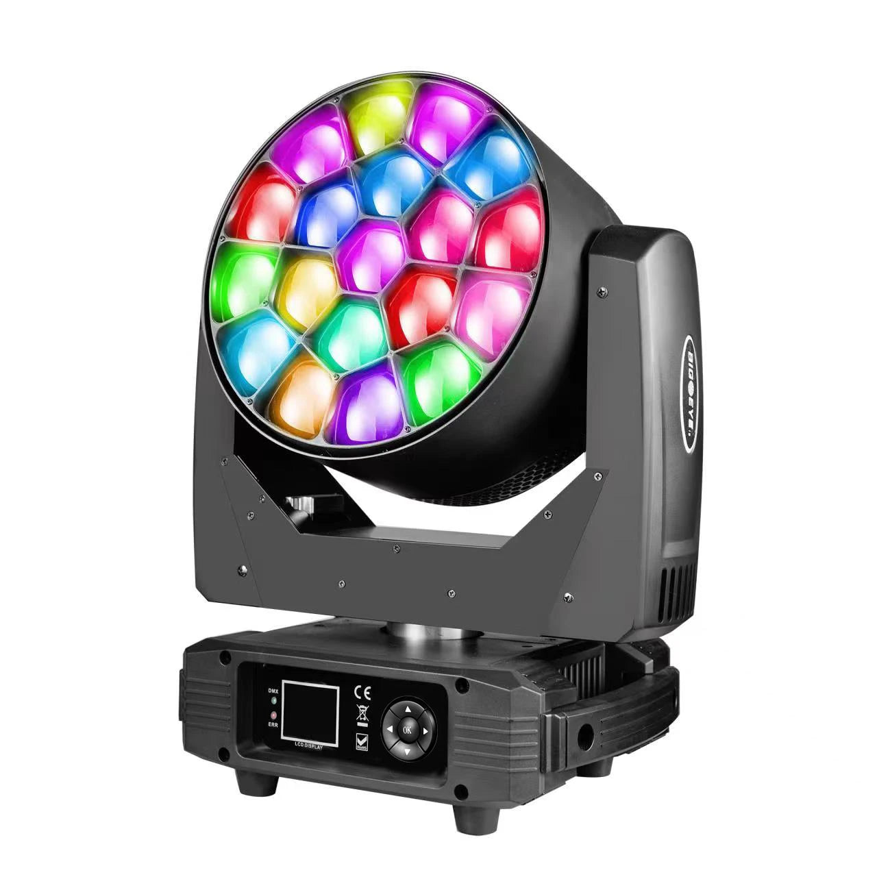 Fast Ship 19pcs 15w Bee Eyes Moving Head Lights Beam Zoom Wash Dmx512 Pixel Control Dj Led Light for Wedding Event Concert