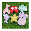 Clear Sea Animal Resin Beads Transparent Flatback Fish Shrimp Crabs Turtles Starfish Shell Ocean Theme Jewelry Making