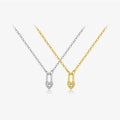 FUANAY Luxury 18k Gold Plated Boho Bijouterie Por Mayor S925 Sterling Silver Mini Heart Padlock Pendant Necklace