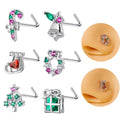 Gaby new  arrive  Christmas nose ring stud L bead nose rings for women pierced nose body piercing jewelry luxury
