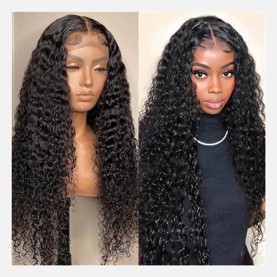 Brazilian Virgin Cuticle Aligned Curly Hair HD Swiss Lace Frontal Wig Glueless Full Lace Front Wigs for Black Women