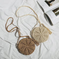 New Fashion Rounded Beach Bag Crossbody Summer Woven Straw Shopping Bag