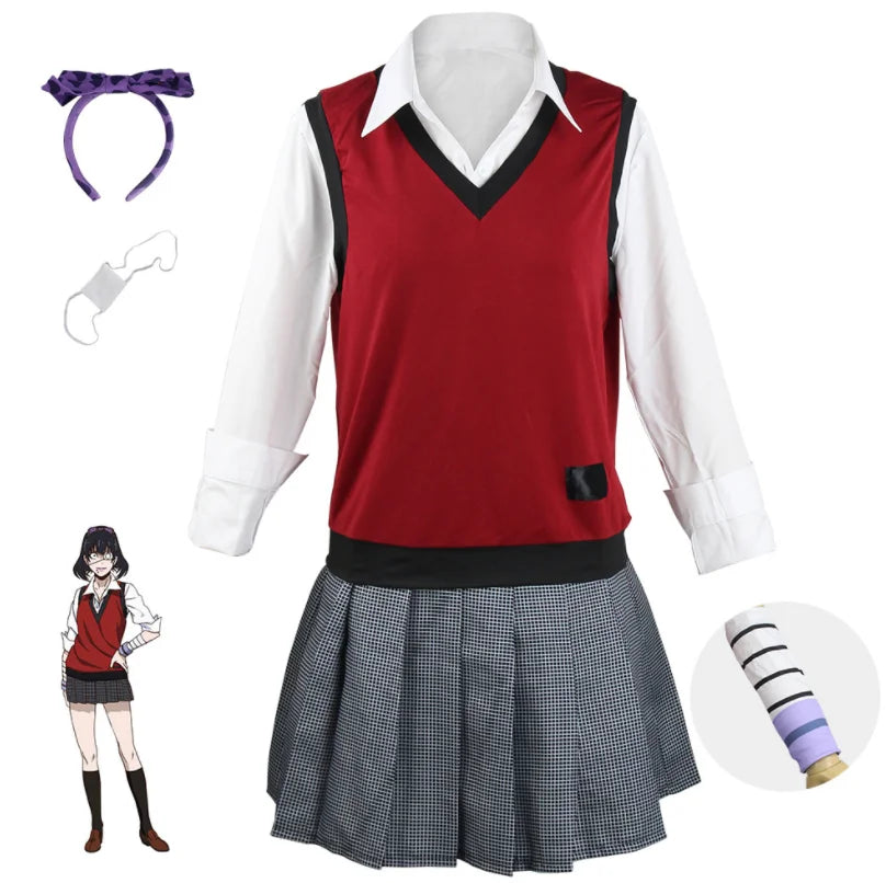 Kakegurui Gambler Girls Cosplay Mary Saotome Kirari Momobami Runa Yomozuki Costumes Cosplay Anime Suit Outfit