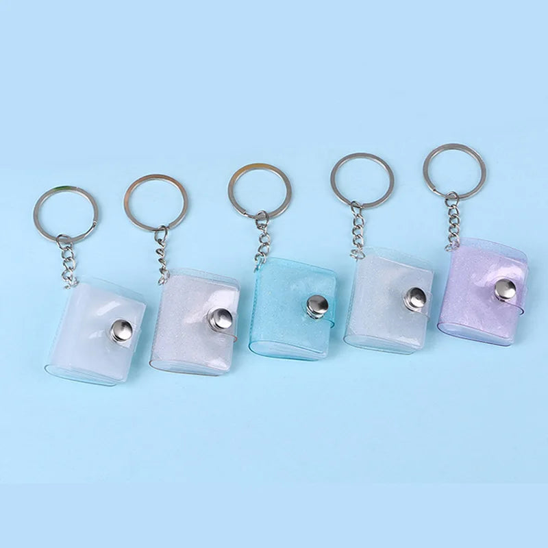 1inch Clear PVC Mini Photo Album Keychain Photo Key Chain