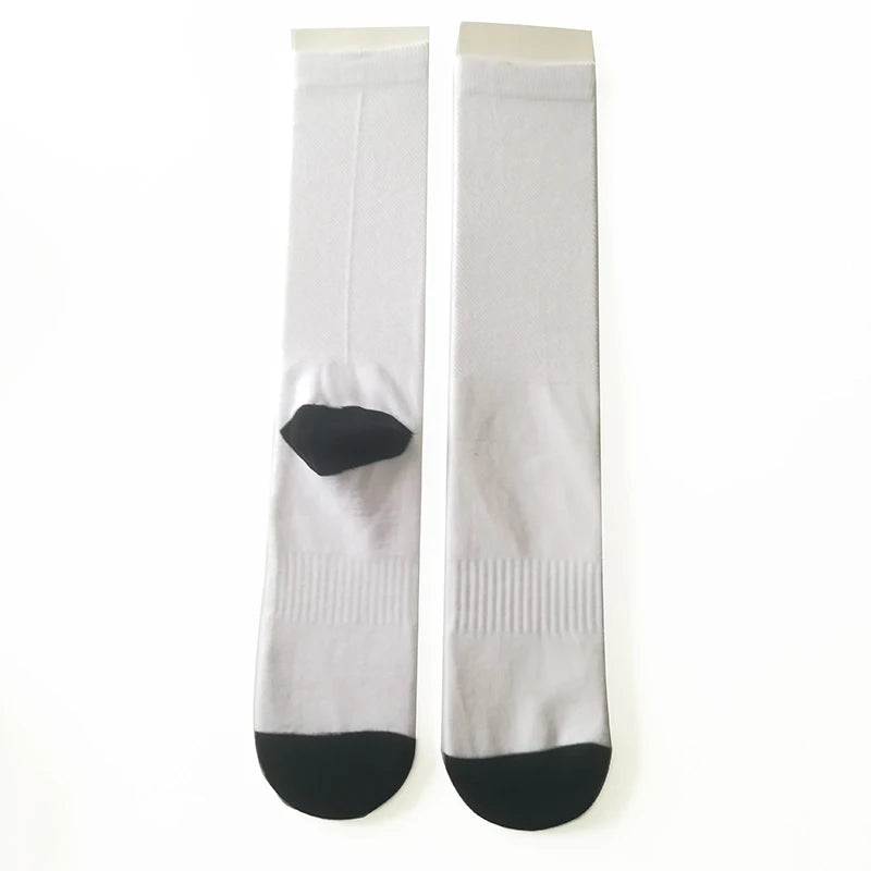 Custom Winter Crew Casual Thick Unisex White Blank Polyester Sublimation Socks-Quick Dry & Sweat-Absorbent