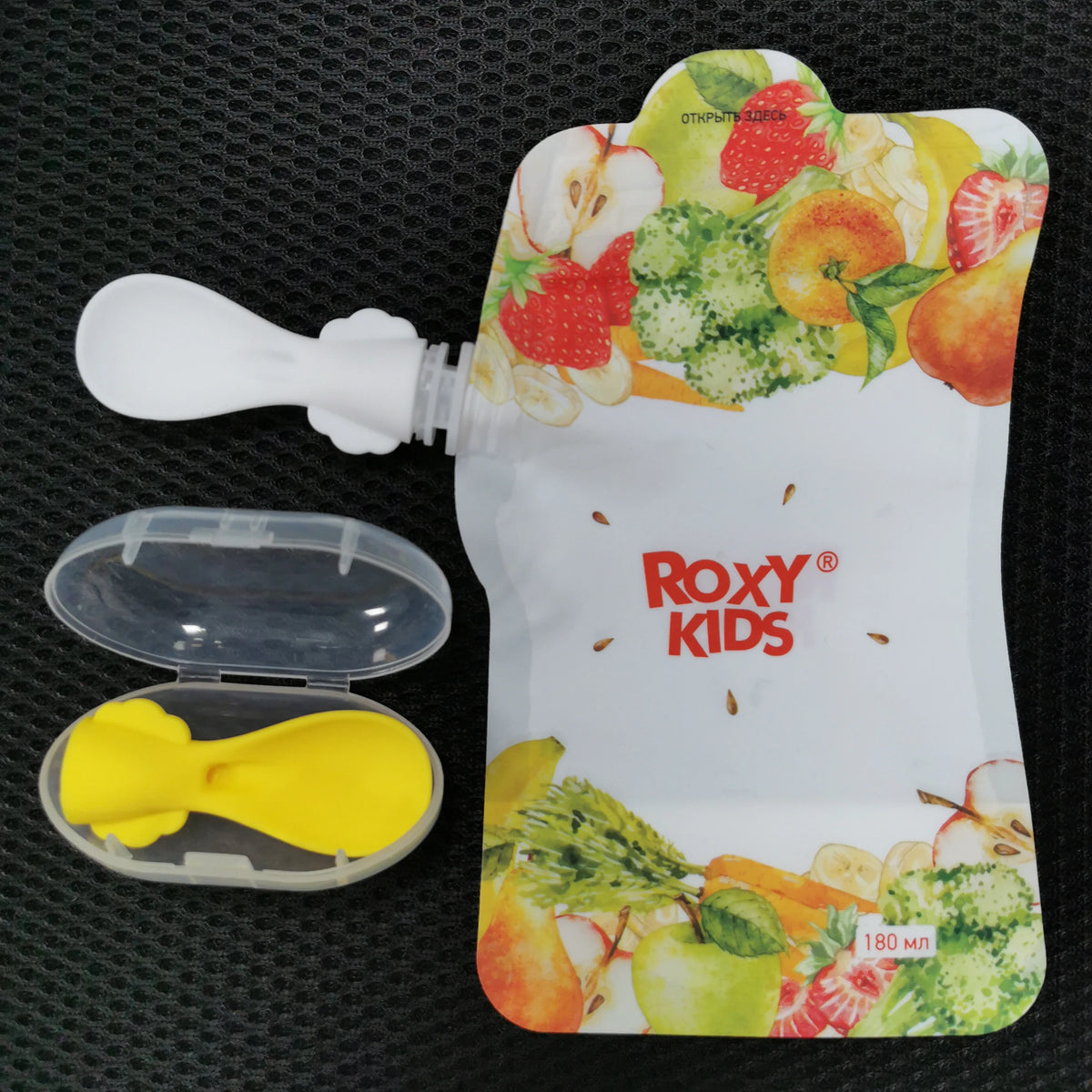 Food Grade BPA Free Puree Feeding Baby Food Pouch With Silicone Spoon