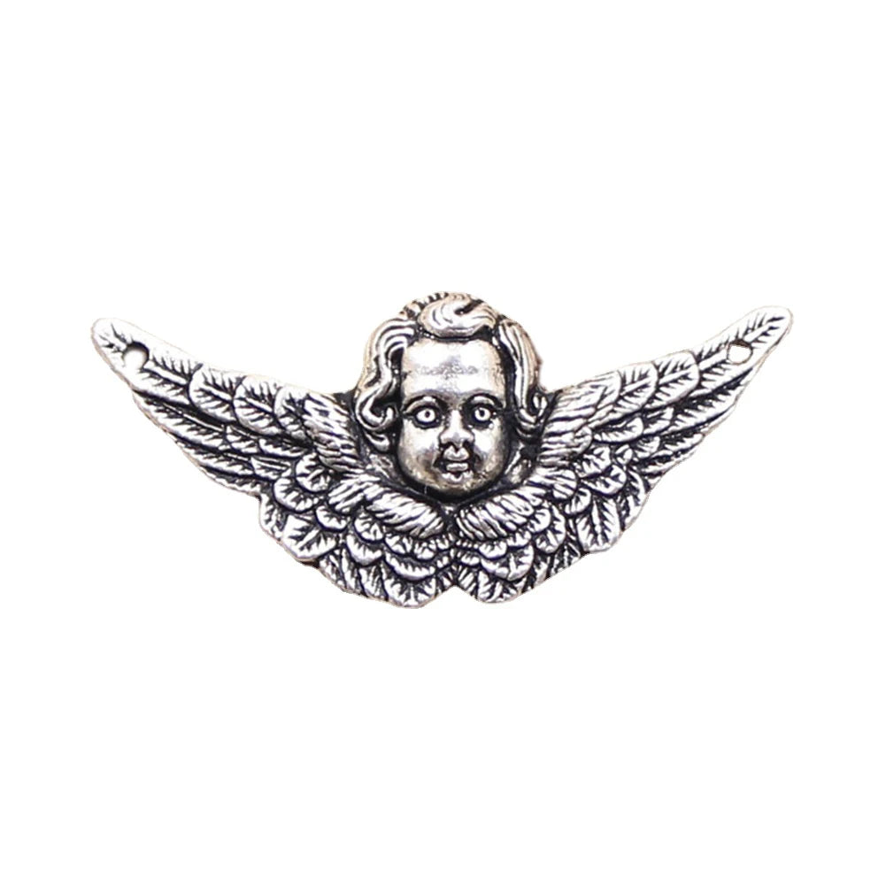 Charms Angel wings Cupid 50x23mm Tibetan Silver Color Pendants Antique Jewelry Making DIY Handmade Craft