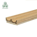 MUMU 3D Contemporary Soild Timber Curved Fluted Price Tiles Stick on Wooden Strip for Wall