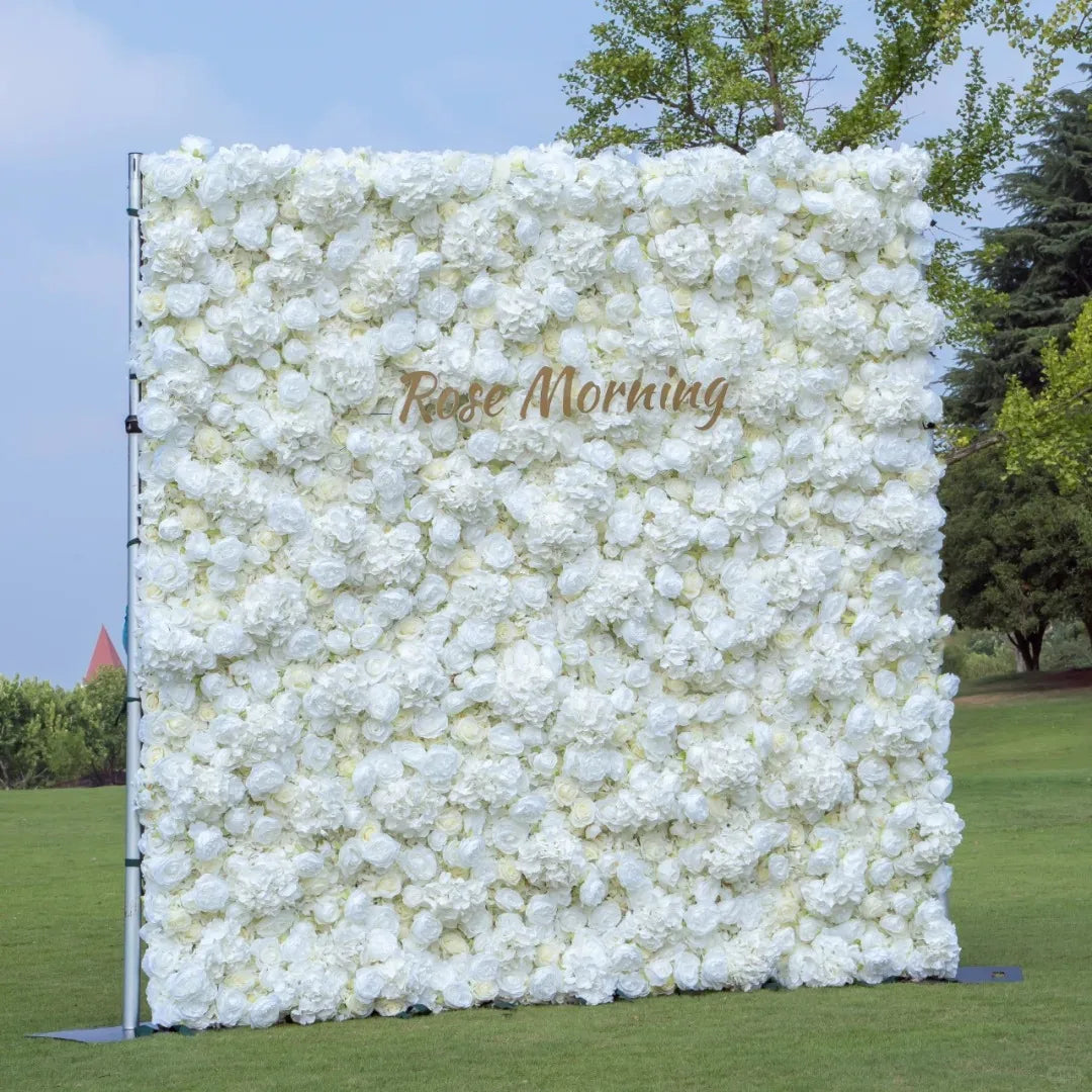 White Flower Wall Background Artificial Artificial Flower Wall Wedding Decoration Hotel Setting Decoration Props