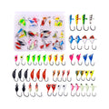 New 48pcs/set Winter Fishing Jig Lure Ice Jigs Head Set with Tackle Box