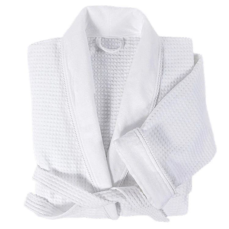 Cotton Jacquard Velour Bathrobe Custom Unisex Hotel Spa Bath Robe Velour Terry Bathrobe for Men Women Long Luxury Bathrobe