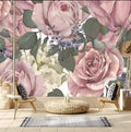 Custom Modern Wallpapers for Living Room Floral Rose Natural Wallpapers Home Decor Living Room Sofa TV Background Murals
