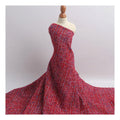 Christmas Style Women's Polyester Woven Jacquard Yarn Dyed Coat Fabric for Dresses Bags Shoes Weddings Home Textiles
