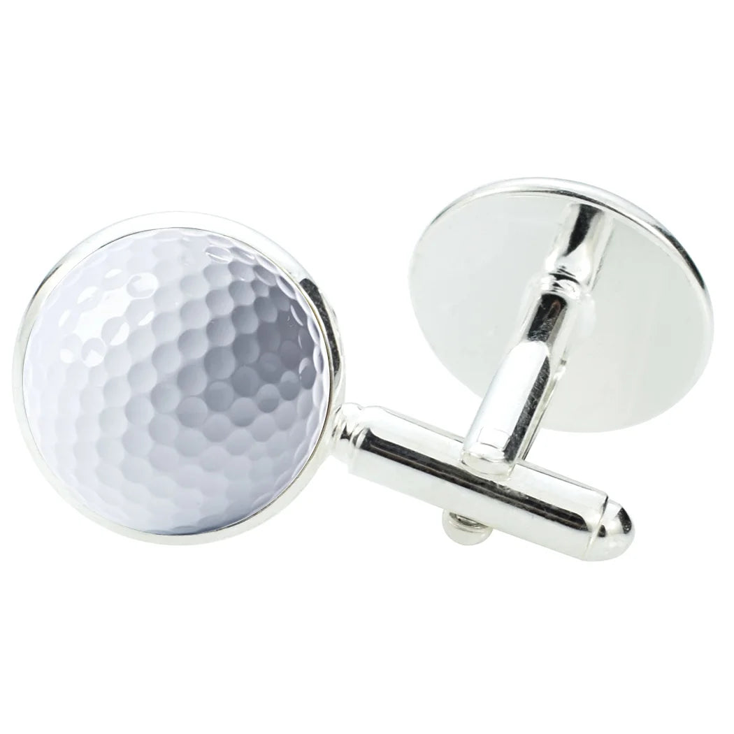 Wholesale Golf Cufflinks French Shirt Accessories Silver Color Metal Cufflinks Men