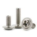 Wearable Stronger Stainless Steel Bolt 201 304 316 Round Pan Head Washer Screw Pwm Universal Metric for Intel