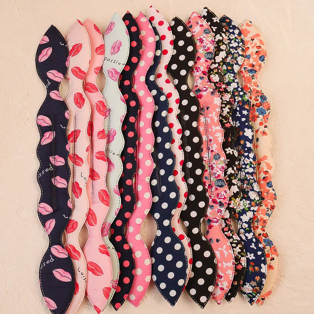 Cute Cotton Fabric Rabbit Ear Hair Band Styling Curl Donut Holder Bun Maker Twister Hair Rollers Oem Sponge Foam Hair Wrap