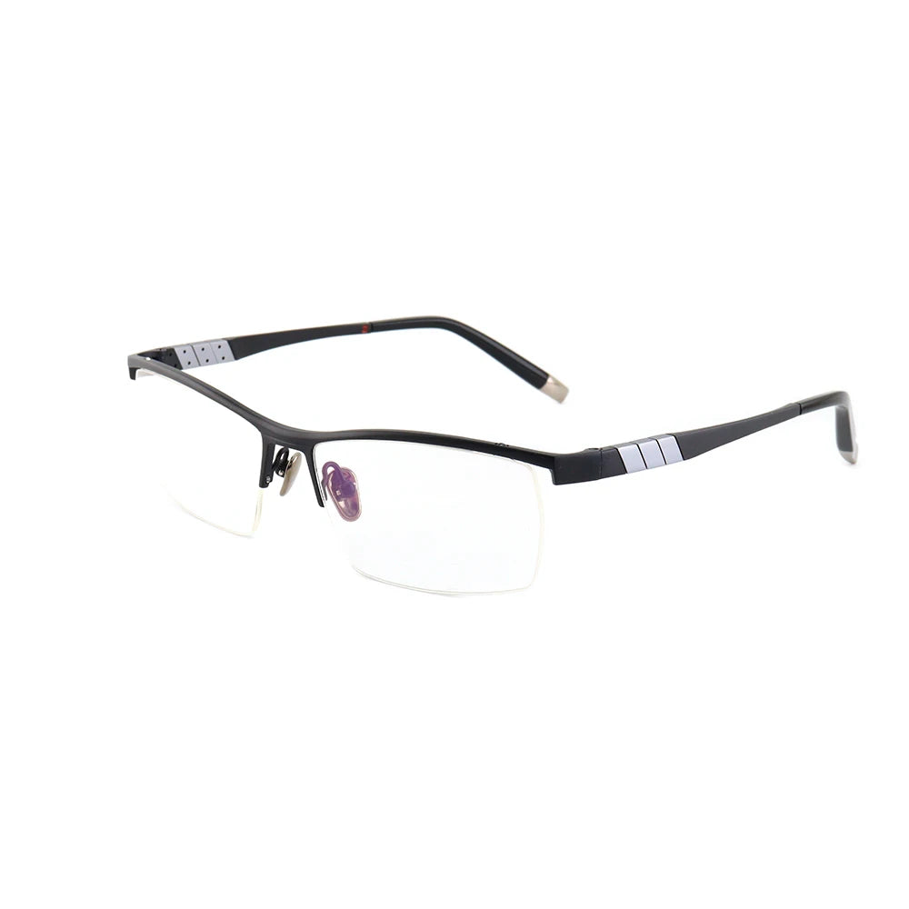 High Quality Pure Titanium Semi-Rimless Business Gentlemen Titanium Glasses Frames Titanium Optical Glasses for Men