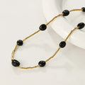 Nagosa Wholesale Jewelry 925 Sterling Silver Obsidian Beaded Baroque Pearl Necklaces for Women
