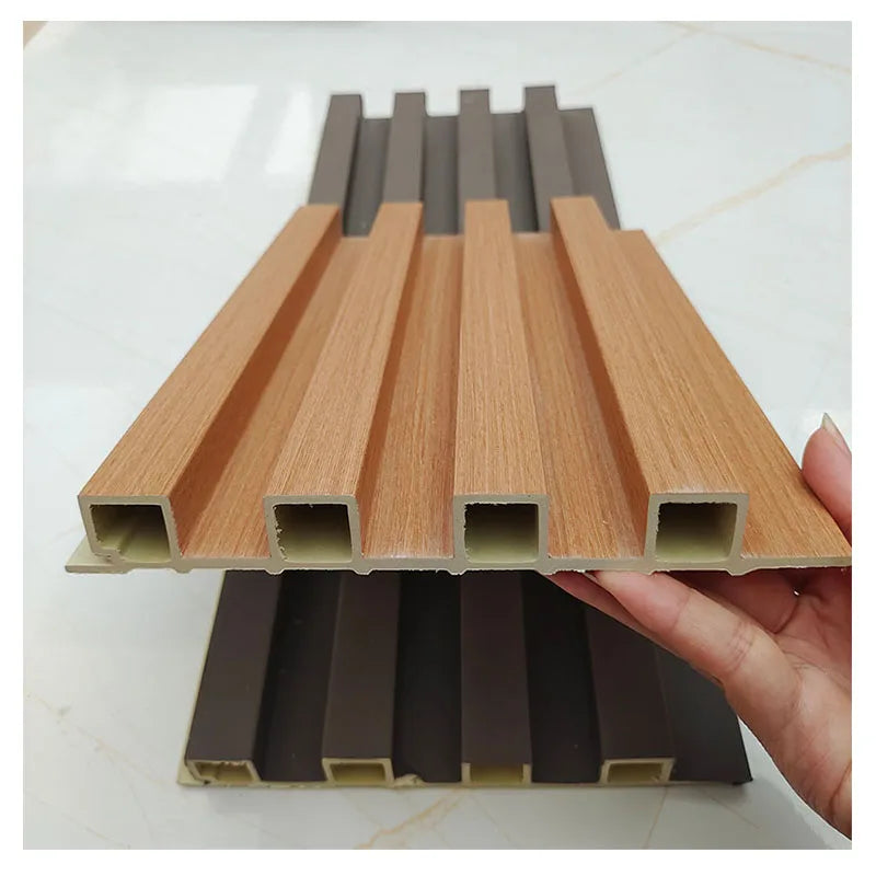 Hot Selling YUNJIAN 168*20 Wpc Fluted Cladding Wall Panels Recyclable Environmental Friendly Waterproof Modern Design Decoration