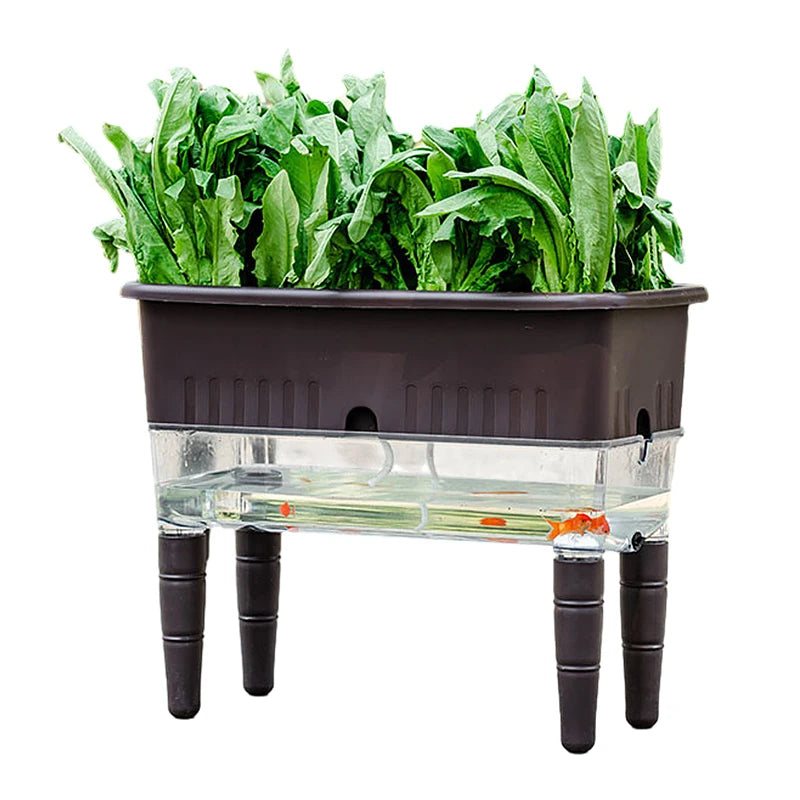 Outdoor Large Self Watering Planters Plant Container Balcony Garden Plastic Flower Vegetable Pots Planter Box with Legs