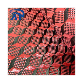 Top Quality Aramid Carbon Hybrid Jacquard Fabric 3d Square Carbon Fiber Fabric